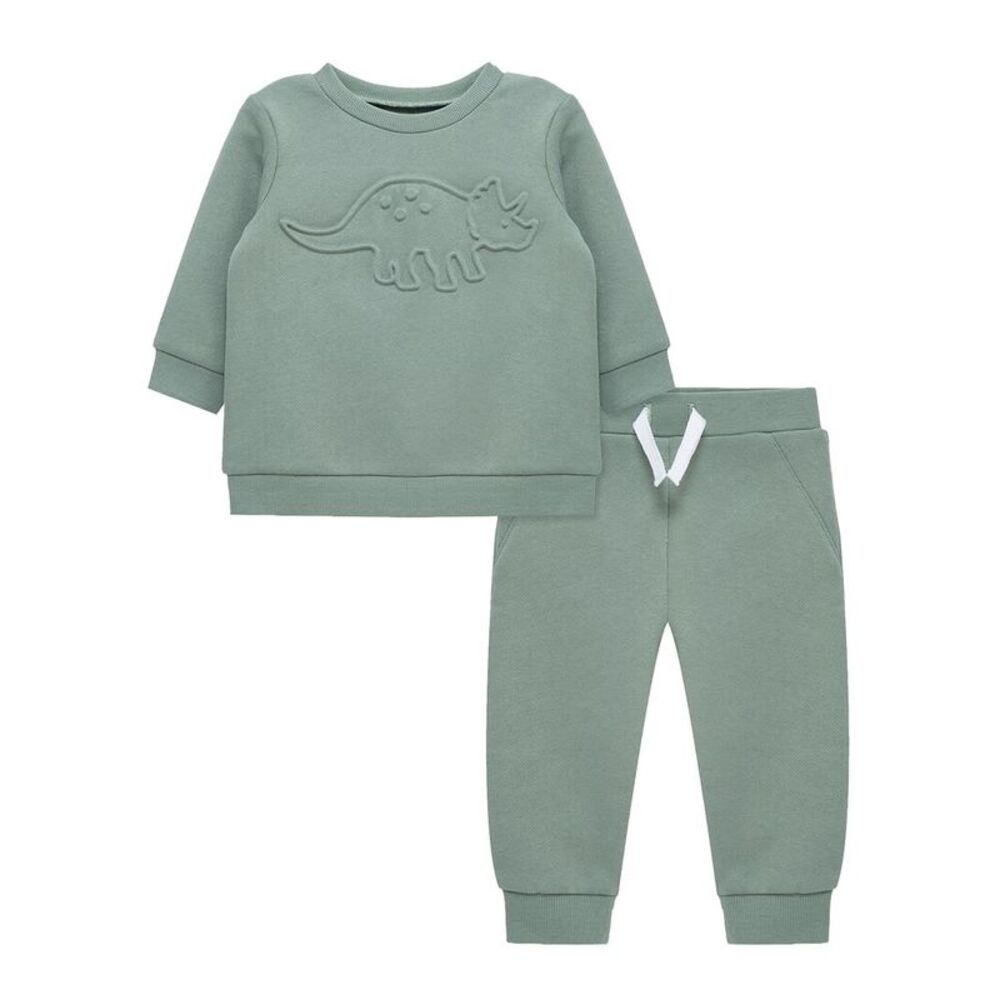 Little Me Girls  Dino Sweatshirt Set, Green